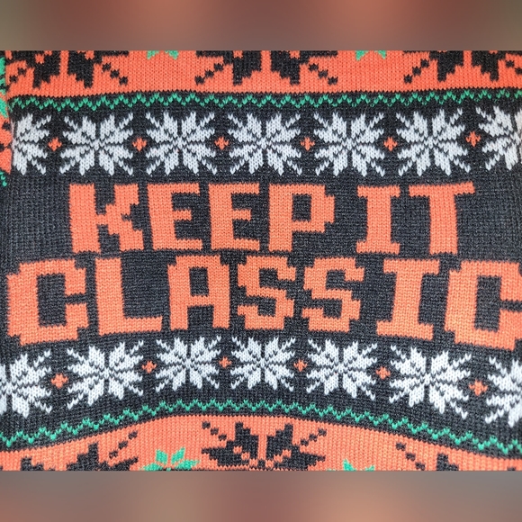 Nintendo "Keep It Classic" Ugly Christmas Sweater Long Sleeved Crew Neck NES - Picture 2 of 6